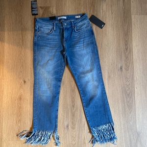 Mavi fringe bottom jeans